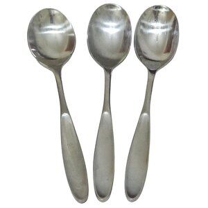 Towle Magnum 2 Teaspoon & 1 Sugar Spoon 6" satin vintage mid century modern
